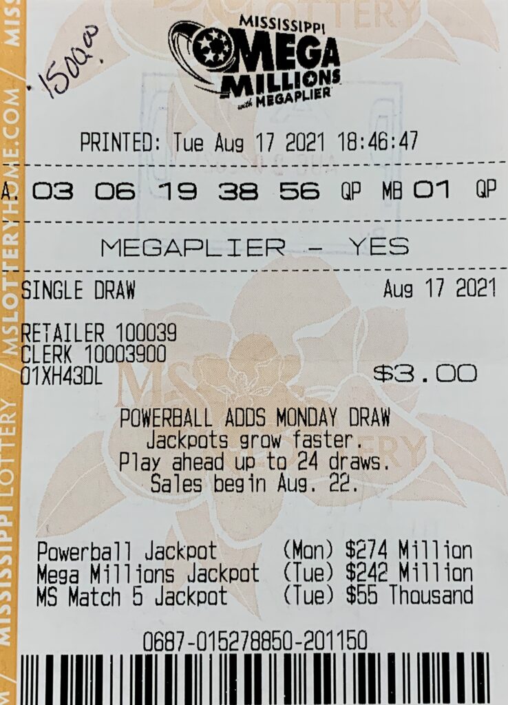 A Jackson woman won $1,500 on a Mega Millions ticket purchased at Colonial Mart Shell on Old Canton Rd., Jackson.